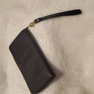 Fossil Black Leather Wristlet